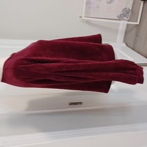 OVS drop shoulder medium maroon burgundy bishop balloon lantern sleeve sweater